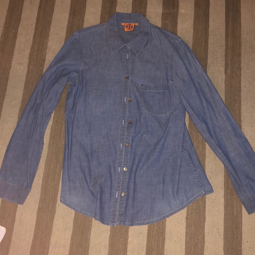 Tori burch long sleeve denim shirt